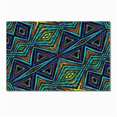 Tribal Style Colorful Geometric Pattern Postcard 4 x 6  (10 Pack) by dflcprints