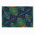 Tribal Style Colorful Geometric Pattern Postcard 4 x 6  (10 Pack) Front