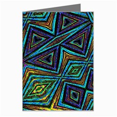 Tribal Style Colorful Geometric Pattern Greeting Card by dflcprints