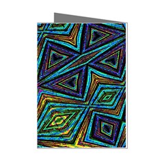 Tribal Style Colorful Geometric Pattern Mini Greeting Card (8 Pack) by dflcprints