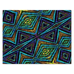 Tribal Style Colorful Geometric Pattern Jigsaw Puzzle (rectangle) by dflcprints