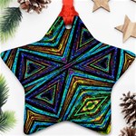 Tribal Style Colorful Geometric Pattern Star Ornament (Two Sides) Back