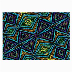 Tribal Style Colorful Geometric Pattern Glasses Cloth (large, Two Sided) by dflcprints