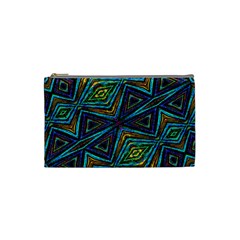 Tribal Style Colorful Geometric Pattern Cosmetic Bag (small)