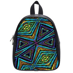 Tribal Style Colorful Geometric Pattern School Bag (small) by dflcprints