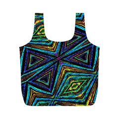 Tribal Style Colorful Geometric Pattern Reusable Bag (m)