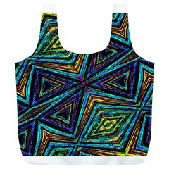 Tribal Style Colorful Geometric Pattern Reusable Bag (xl) by dflcprints