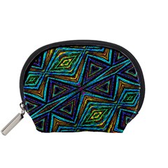 Tribal Style Colorful Geometric Pattern Accessory Pouch (small) by dflcprints