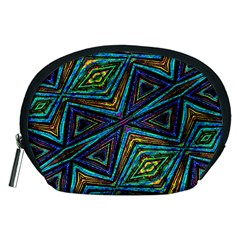 Tribal Style Colorful Geometric Pattern Accessory Pouch (medium) by dflcprints