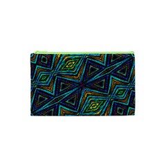 Tribal Style Colorful Geometric Pattern Cosmetic Bag (xs) by dflcprints