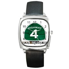 Hwy 4 Website Pic Cut 2 Page4 Square Leather Watch by tammystotesandtreasures