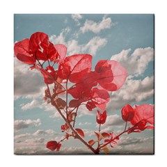 Flowers In The Sky Ceramic Tile by dflcprints