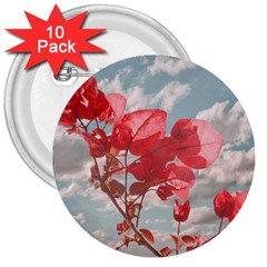 Flowers In The Sky 3  Button (10 Pack) by dflcprints