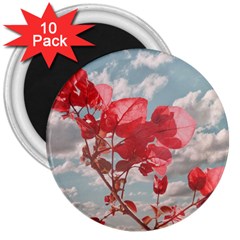 Flowers In The Sky 3  Button Magnet (10 Pack) by dflcprints