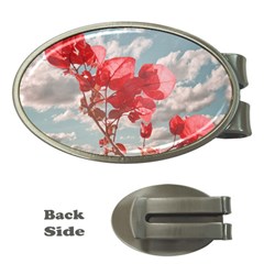 Flowers In The Sky Money Clip (oval) by dflcprints