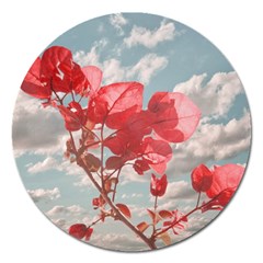 Flowers In The Sky Magnet 5  (round)