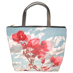 Flowers In The Sky Bucket Handbag by dflcprints