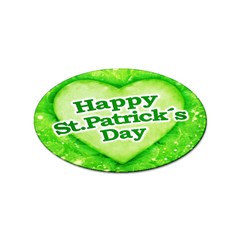 Unique Happy St  Patrick s Day Design Sticker 10 Pack (oval) by dflcprints