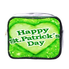 Unique Happy St  Patrick s Day Design Mini Travel Toiletry Bag (one Side)