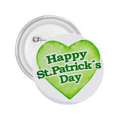 Happy St Patricks Day Design 2 25  Button