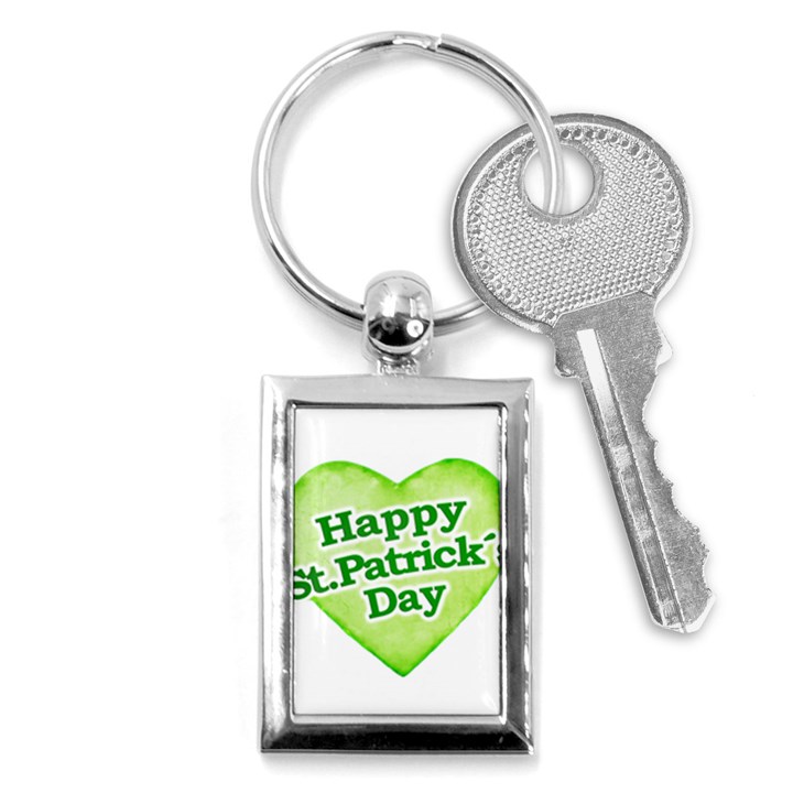 Happy St Patricks Day Design Key Chain (Rectangle)