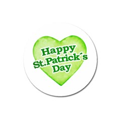 Happy St Patricks Day Design Magnet 3  (round) by dflcprints