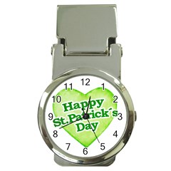 Happy St Patricks Day Design Money Clip With Watch