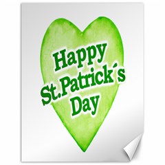 Happy St Patricks Day Design Canvas 12  X 16  (unframed) by dflcprints