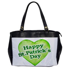 Happy St Patricks Day Design Oversize Office Handbag (one Side) by dflcprints