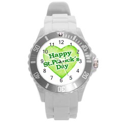 Happy St Patricks Day Design Plastic Sport Watch (large) by dflcprints