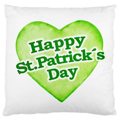 Happy St Patricks Day Design Large Cushion Case (single Sided) 