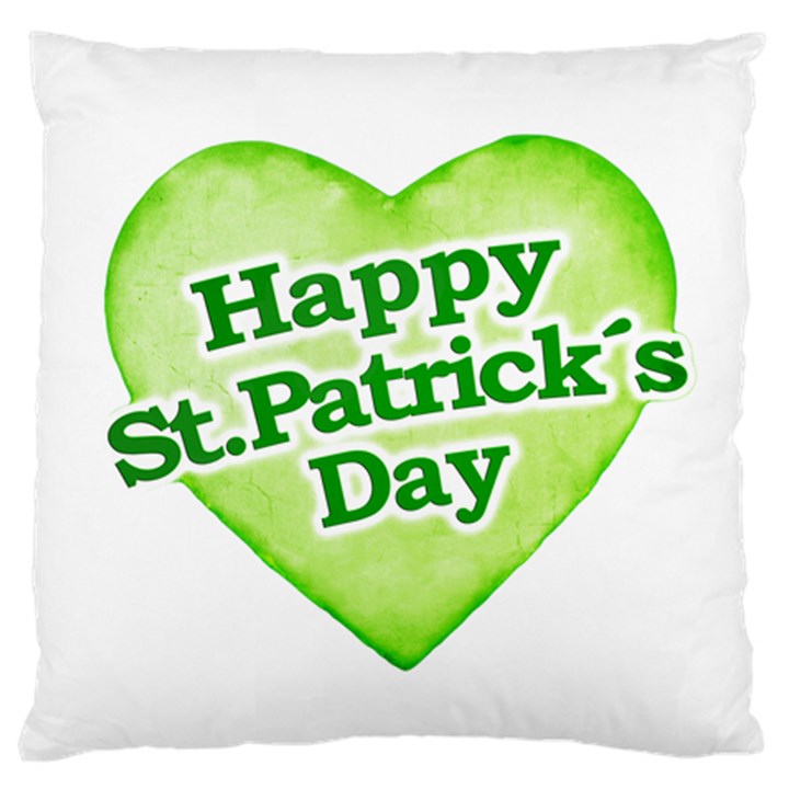 Happy St Patricks Day Design Large Cushion Case (Single Sided) 