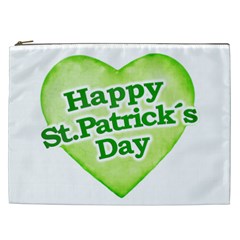 Happy St Patricks Day Design Cosmetic Bag (xxl) by dflcprints