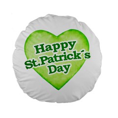 Happy St Patricks Day Design 15  Premium Flano Round Cushion  by dflcprints