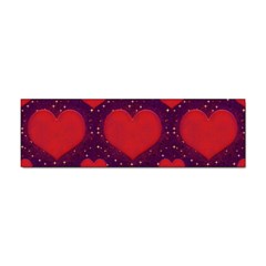 Galaxy Hearts Grunge Style Pattern Bumper Sticker by dflcprints