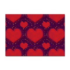 Galaxy Hearts Grunge Style Pattern A4 Sticker 10 Pack by dflcprints