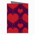 Galaxy Hearts Grunge Style Pattern Greeting Card (8 Pack) Right