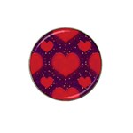 Galaxy Hearts Grunge Style Pattern Golf Ball Marker (for Hat Clip) Front