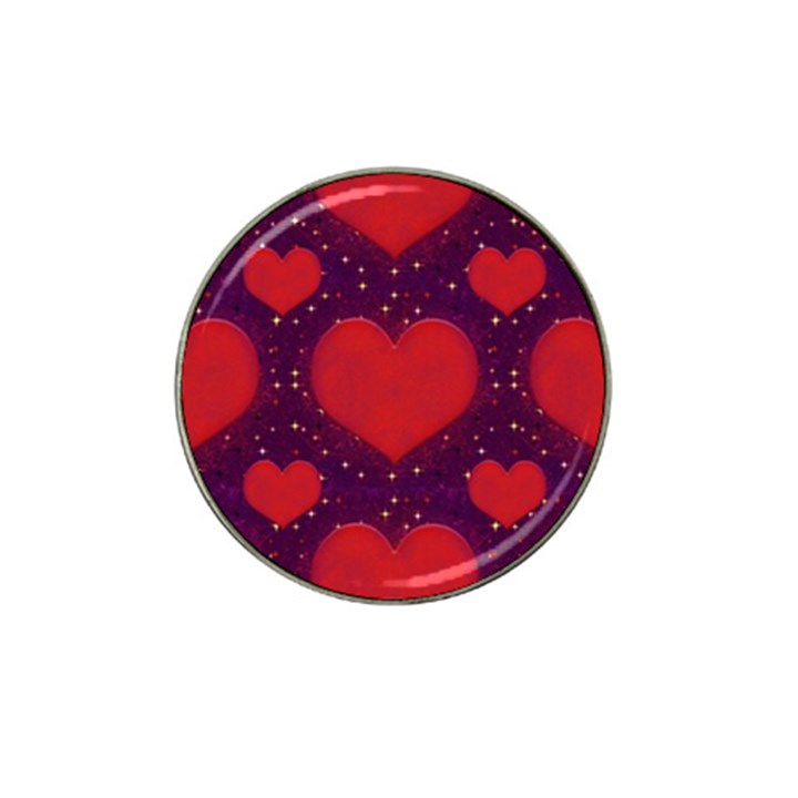 Galaxy Hearts Grunge Style Pattern Golf Ball Marker (for Hat Clip)