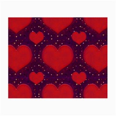 Galaxy Hearts Grunge Style Pattern Glasses Cloth (small) by dflcprints