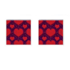 Galaxy Hearts Grunge Style Pattern Cufflinks (square) by dflcprints