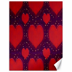 Galaxy Hearts Grunge Style Pattern Canvas 18  X 24  (unframed)