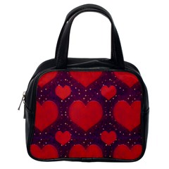 Galaxy Hearts Grunge Style Pattern Classic Handbag (one Side) by dflcprints