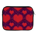 Galaxy Hearts Grunge Style Pattern Apple iPad Zippered Sleeve Front