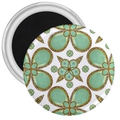 Luxury Decorative Pattern Collage 3  Button Magnet by dflcprints