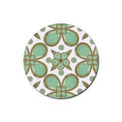 Luxury Decorative Pattern Collage Drink Coaster (round) by dflcprints