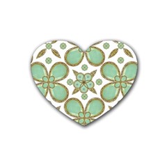 Luxury Decorative Pattern Collage Drink Coasters 4 Pack (heart)  by dflcprints