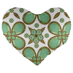 Luxury Decorative Pattern Collage 19  Premium Heart Shape Cushion by dflcprints