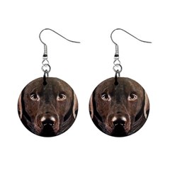 Chocolate Lab Mini Button Earrings by LabsandRetrievers