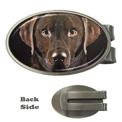 Chocolate Lab Money Clip (oval)